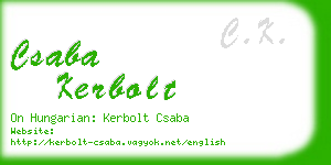 csaba kerbolt business card
